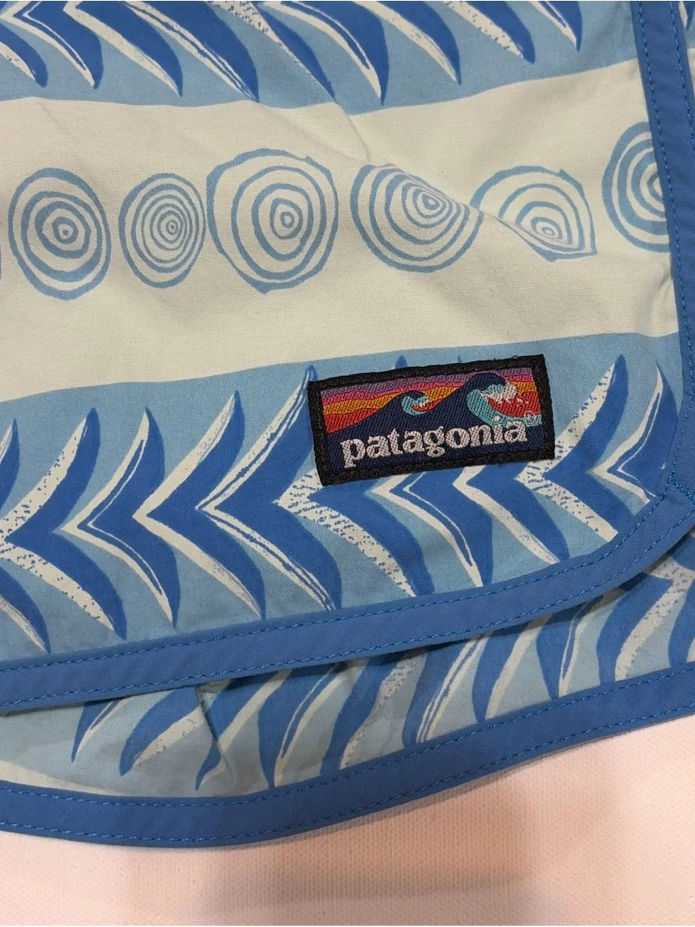 Patagonia Wavefarer Board Shorts Blue Print Swim Trunks STY86731 SP19